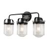 Wall Sconces with 3 Clear Glass Lampshades