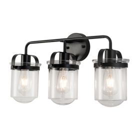 Wall Sconces with 3 Clear Glass Lampshades