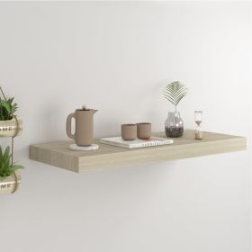 23.6" x 9.3" x 1.5" Oak Floating Wall Shelf