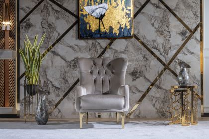 Baroque Style Chair in Taupe