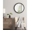 27" Diameter Beaded Round Wall Mirror.