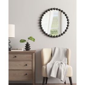 27" Diameter Beaded Round Wall Mirror.