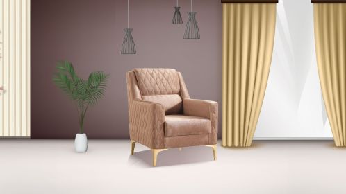 Luna Modern Living Room Chair in Copper