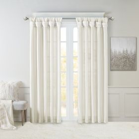 1 Pc. Twisted Tab Lined Window Curtain Panel
