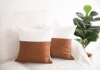 18" x 18" Vegan Leather Pillow Cover