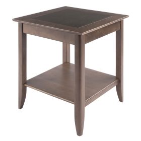 Santino Oyster Gray Accent End Table