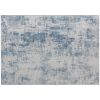 4’ x 6’ Machine Washable Blue Area Rug, Non-Slip Modern Abstract Floor Carpet