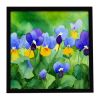 8" x 8" Illinois Violet Watercolor Framed Metal Print, Ready to Hang