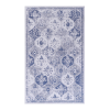 5’ x 8’ Washable Blue Area Rug. Low-Pile, Non-Slip, Non-Shedding. Foldable, Kid & Pet Friendly. From Loom & Luxe