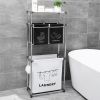 3 Tier Laundry Hamper and Sorter with 4 Removable Bags for Organizing Clothes, Laundry, Lights, Darks ,Three hooks