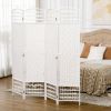 5.6', 4-Panel Freestandin Folding Partition Wall Divider/Privacy Screen. Wave Fiber
