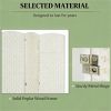 3-Panel White Folding Privacy Screen Room Divider