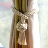 2 Pieces Beige Handmade Cotton Rope Curtain Tie Backs