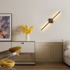 2-Pack 28" Modern Minimalist Indoor LED Wall Sconces, Black Matte Finish. Home or Hotel Wall Light Fixtures.
