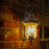 22”h Vintage Outdoor Weatherproof Wall Sconce, with Clear Glass Lampshade