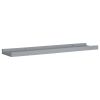 Set of 2 Grey Hanging Wall Shelves