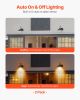 2-Pack Solar Farmhouse Outdoor Gooseneck Barn Sconce. Three Lighting Modes and Motion Sensor. E27 Bulb Compatible