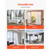 2 Panels 42" W x 84" L Set Sheer White Curtains. Dual Rod Pocket Installation