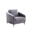 36" Sofia Gray Velvet Chic Accent Armchair