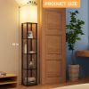 63" Floor Lamp with Display Bookshelf: 3 Adjustable Color Temperatures,