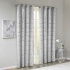 Total Blackout Metallic Print Curtain Panel with Grommet Top