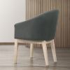 Set of 2 23" Gray Neroli Barrel Accent Chairs