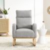 Welike 27.6"W Modern Accent High Backrest Living Room Lounge Arm Rocking Chair, Two Side Pockets