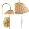 Laguna Rattan Weave Wall Sconce from Ink & Ivy