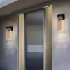 2-Pack Outdoor Wall Sconce with Bubble Crystal and Light Sensor - 12W Per Lamp, Weatherproof LED