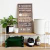 Rustic Farmhouse Wood and Print Office Wall Hanging