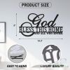 “God Bless This Home” Farmhouse Style Rustic Metal Sign.