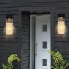 2-Pack Outdoor Wall Sconce with Bubble Crystal and Light Sensor - 12W Per Lamp, Weatherproof LED