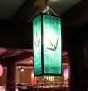 Green Themed Decorative Hand made and Painted Cloth Lantern With Tassel