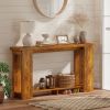 63" Narrow Entryway Farmhouse Console with Thickened Tabletop