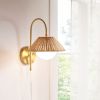 Laguna Rattan Weave Wall Sconce from Ink & Ivy