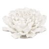 7.3" Diameter Handmade Cream Ceramic Flower Wall Decor Accent