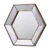 21" x 18" Hexagon Wall Mirror with Traditional Silver Finish