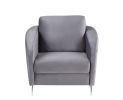 36" Sofia Gray Velvet Chic Accent Armchair