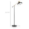 31.5" x 11.75" x 65" BlackIndustrial Style Floor Lamp for Living Room with Balance Arm and Adjustable Head,