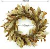 20" Handcrafted Fall Wreath Adorned with Brown Magnolia Leaves and Pomegranate Berries