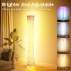 61'' RGBIC Modern Tall LED Floor Lamp, 1800 LM Color Changingwith Music Sync 16 Millio Colors