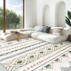 5’ x 7’ Large Geometric Pattern Soft Boho Area Rug