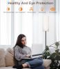 Dimmable Tall Floor Lamp, 12W Led Bulb with Lampshade, Foot Switch, Remote Custom Color Temperature