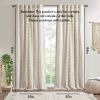 1 Panel Cotton Printed Curtain Panel with Chenille Stripe and Lining