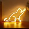 1pc LED Cat-shaped Neon Sign. 5V USB Power Supply Neon. 2 Hooks.