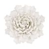 7.3" Diameter Handmade Cream Ceramic Flower Wall Decor Accent