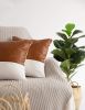 18" x 18" Vegan Leather Pillow Cover