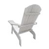 White Wood Adirondack Chair with Umbella Holder Hole on the Arm