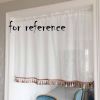 1 Piece Linen/Cotton White Semi-Sheer Short Half Window Kitchen with Tassels