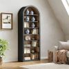 Large Independent Wooden Arched Bookshelf
